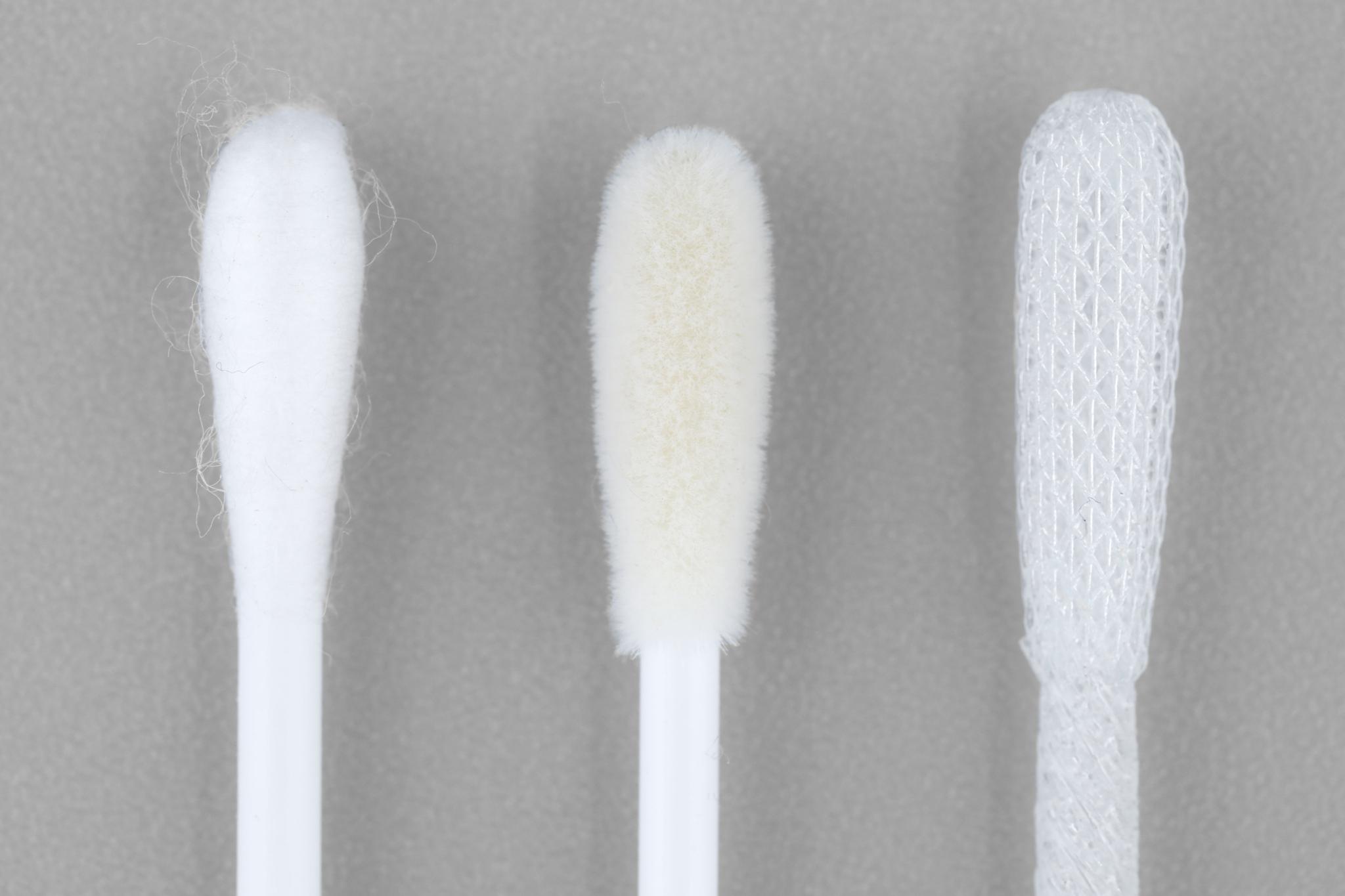 Flocked swab, polyester swab and Instaswab comparison