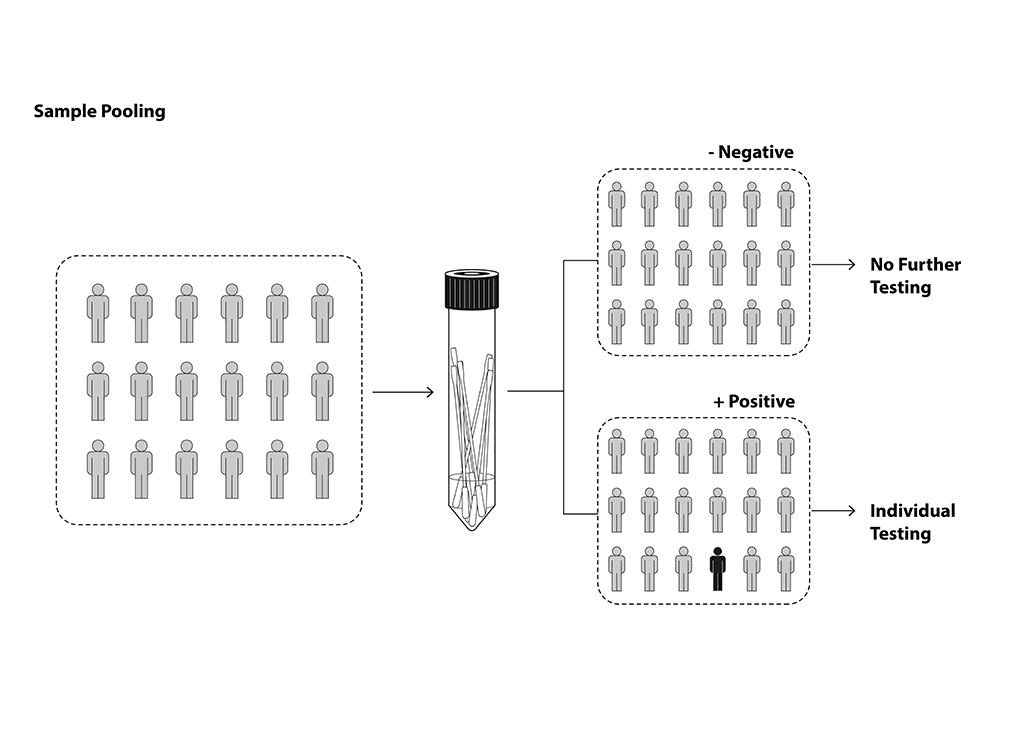 Pooling Sample Method Testing for infectious diseases sample pooling and at-home testing